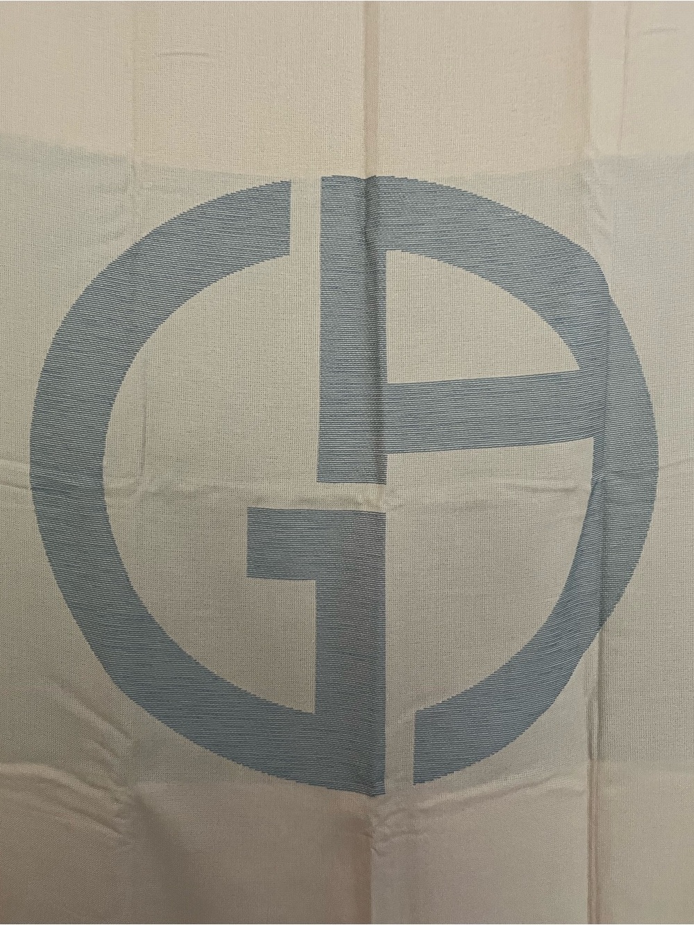 Authentic Giorgio Armani Tan Large Beach / Pool towel with Blue Armani Logo - Picture 3 of 7